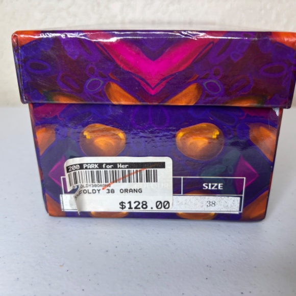 Diana Warner Tangerine Orange Leather Foldy Driving Loafer Women's Size 38/7 - Picture 11 of 11